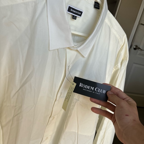 Rodem Club Men’s Longsleeve Button Up Dress Shirt Size 20 35/37 NEW with Tags - Picture 3 of 16